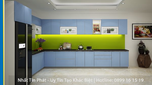 Tủ Bếp Melamine nhà chị Thuý ở Bình Dương